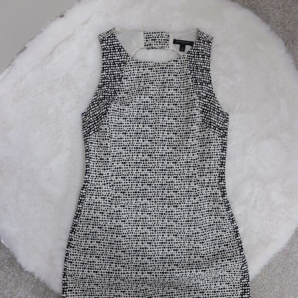 Banana Republic Factory Black and White Sleeveless Open Back Dress Size 8 - Picture 6 of 10